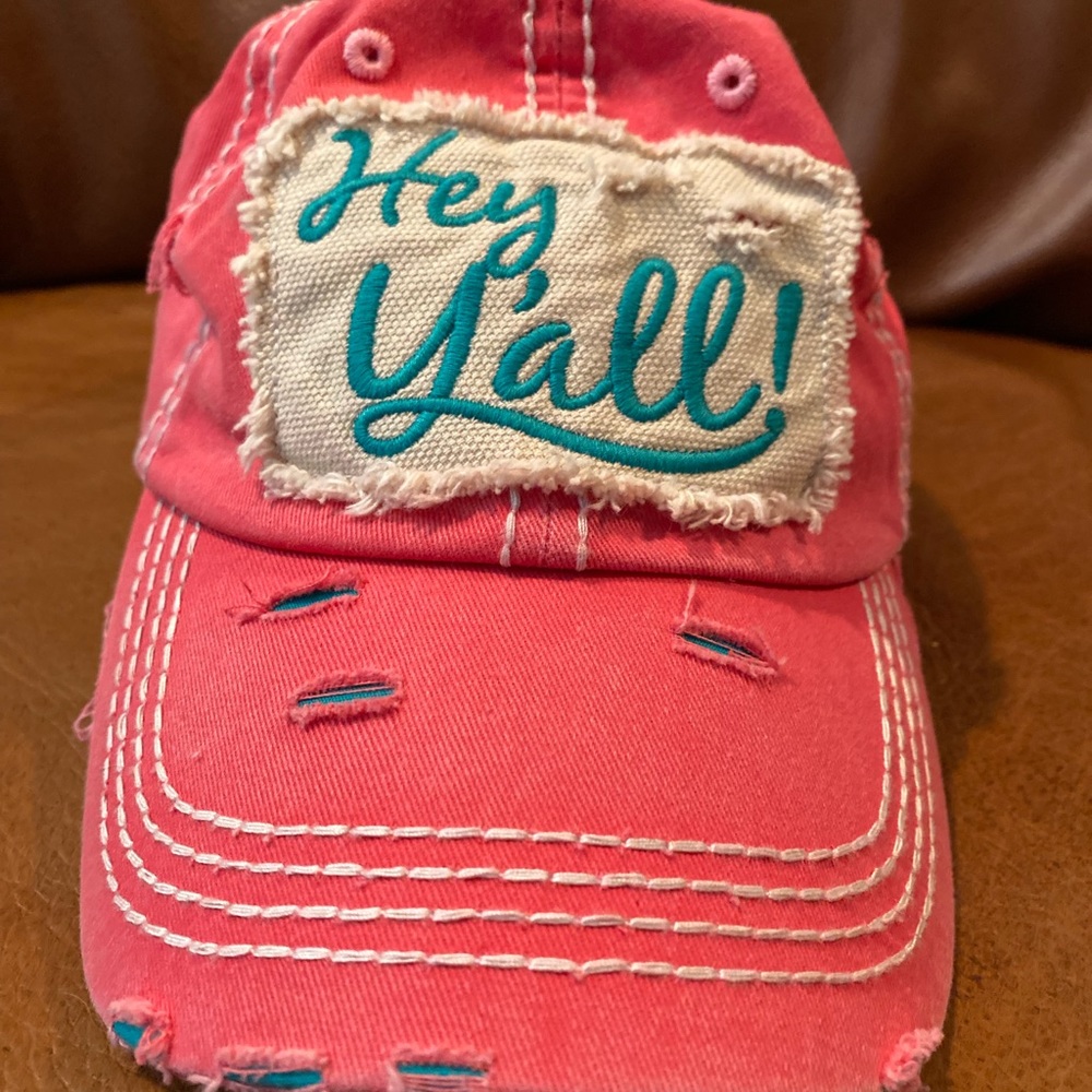 Distressed Hey Y’all baseball hat